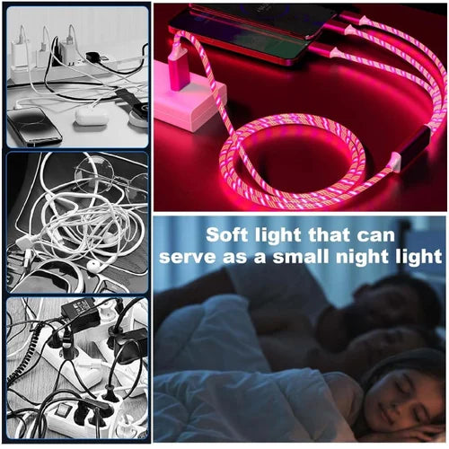 3-in-1 LED Glow Fast Charging Cable