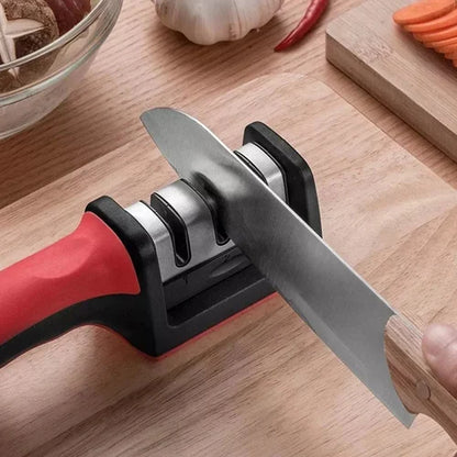 Manual Red & Black Knife Sharpener