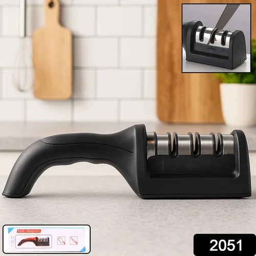 Manual Red & Black Knife Sharpener