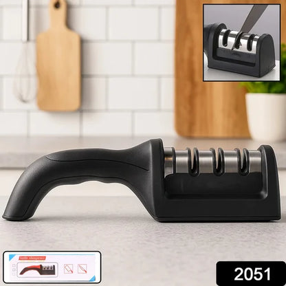 Manual Red & Black Knife Sharpener