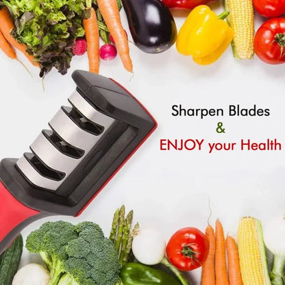 Manual Red & Black Knife Sharpener
