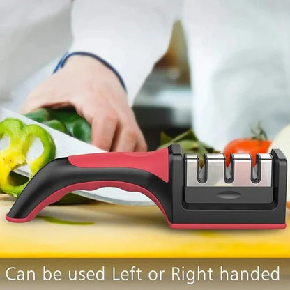 Manual Red & Black Knife Sharpener