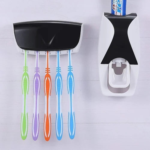 Toothpaste Dispenser Toothbrush Holder