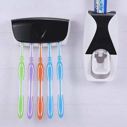 Toothpaste Dispenser Toothbrush Holder