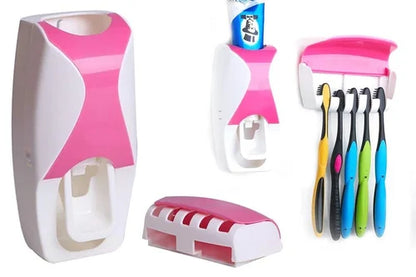 Toothpaste Dispenser Toothbrush Holder